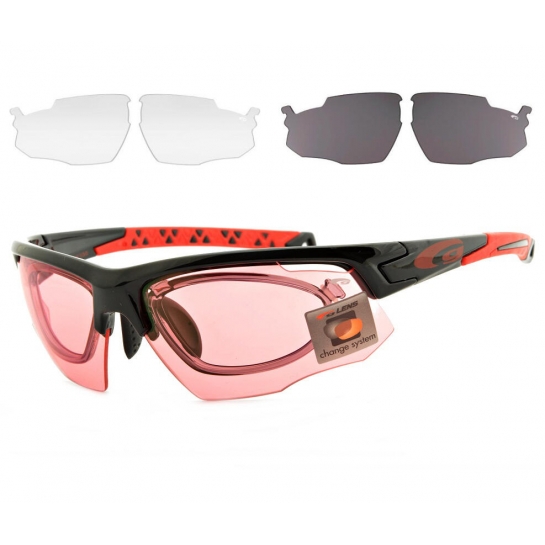 Rowerowe Przeciwsłoneczne okulary sportowe korekcyjne 3 komplety soczewek GOGGLE E636-2R